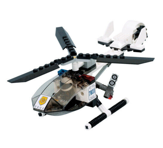 NEW Vintage Lego World City 7031 Police Helicopter Pilot No