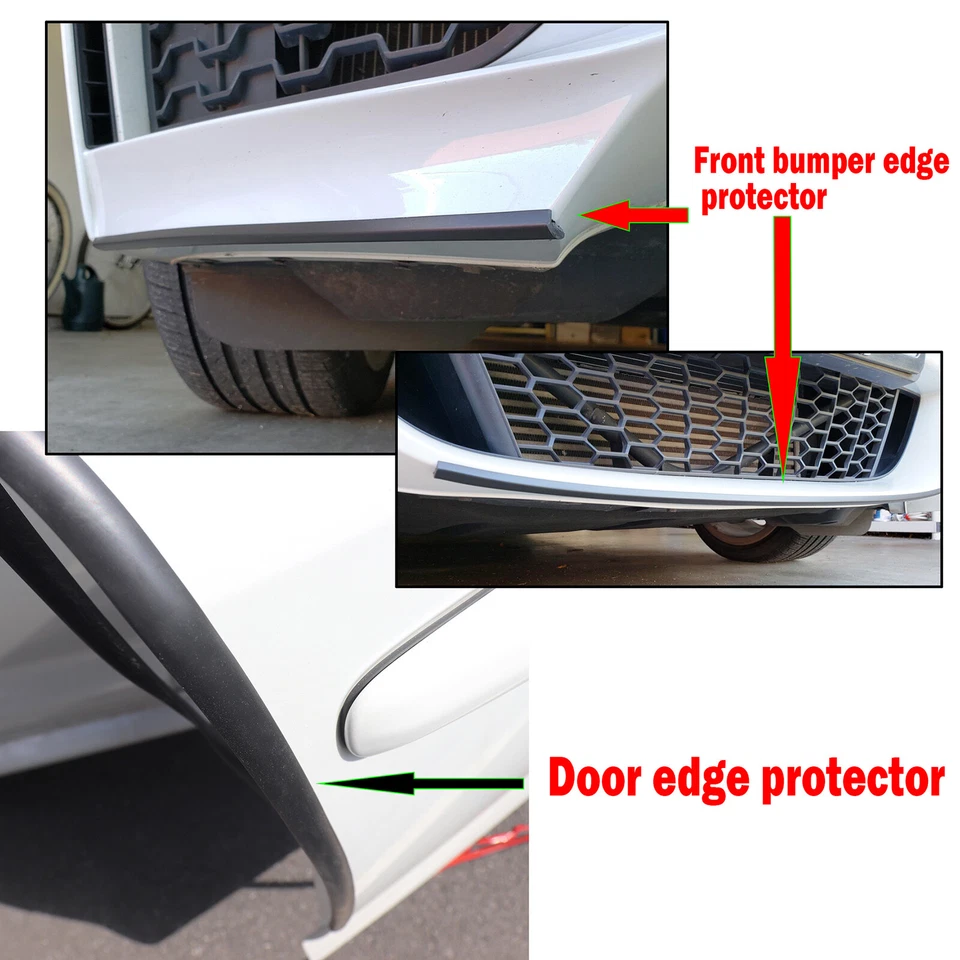 Cubierta protectora de goma universal para guardabarros de coche extensión de borde de puerta de sello Foto 4 de 4