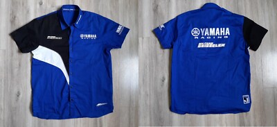 Yamaha Team Mx-Team Geisseler Motor Racing Shirt Button XL Trikot Blau