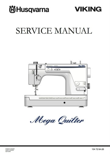 CD * Husqvarna Viking Mega QUILTER Service manual & Parts / Schematics, PDF