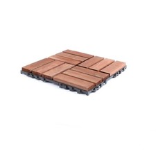 10 Floor Tiles Garden Patio Interlocking Composite Decking Easy Click 30 x 30cm