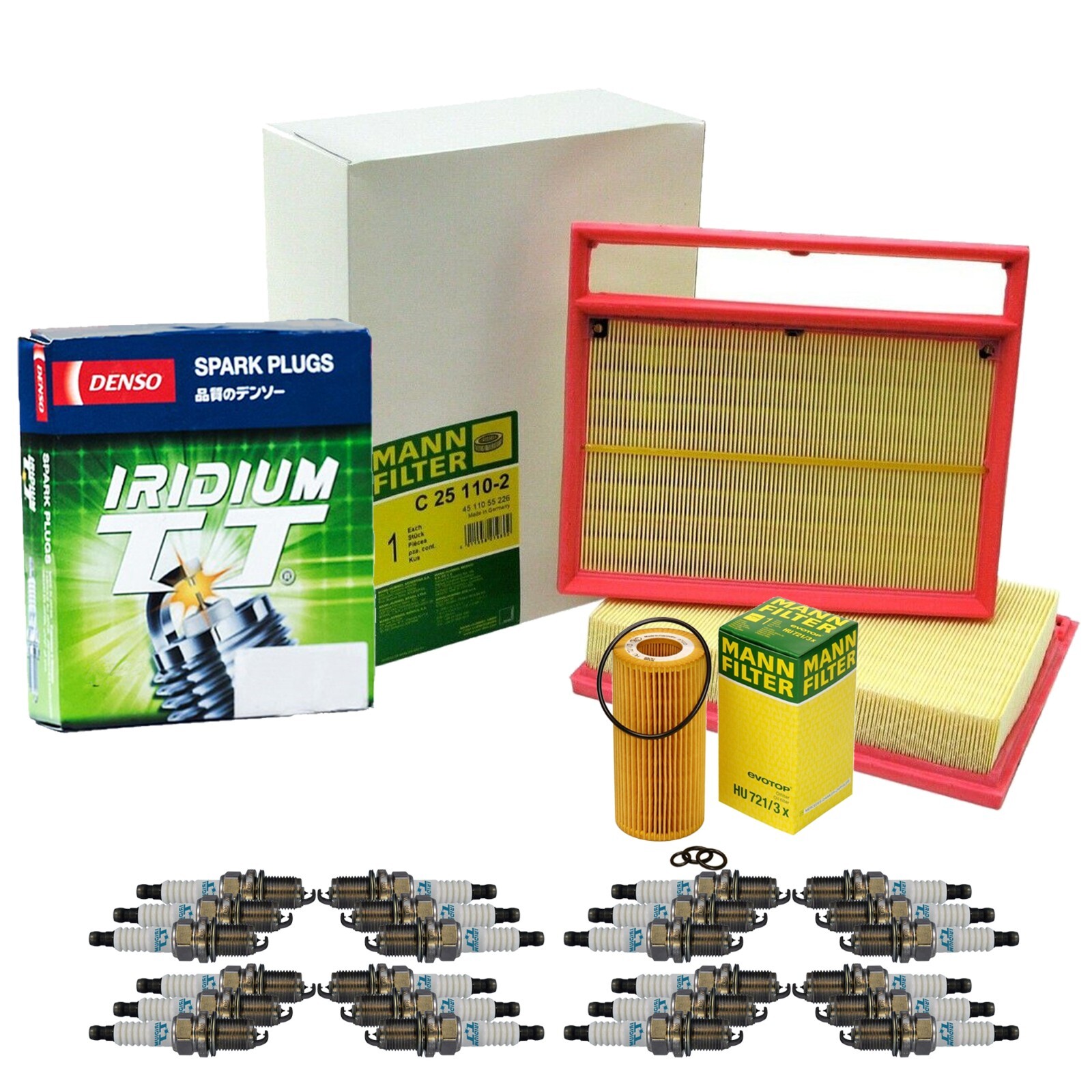 Mann Engine Air Oil Filters  Denso Set 24 Iridium TT Spark Plugs Gap 0.040