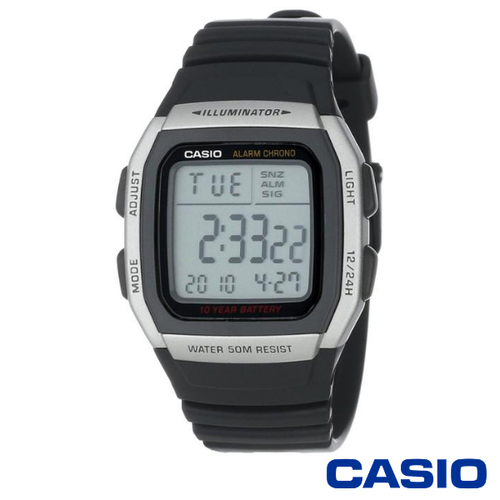 CASIO W-96H -1 AVES Linea Uomo Orologio al Quarzo Digitale con Timer con  Batteria LED di allarme-Nero | eBay