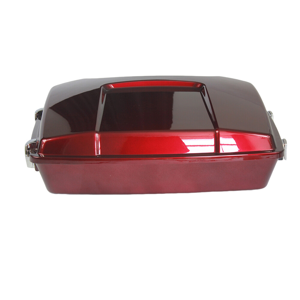 Razor Pack Trunk Chopped Backrest For Harley Touring 93-2013 Velocity Red Sunglo