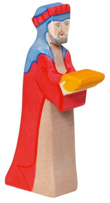 CASPAR Nr 2 von Holztiger Krippenfigur Weihnachtskrippe Heilige drei Könige Holz
