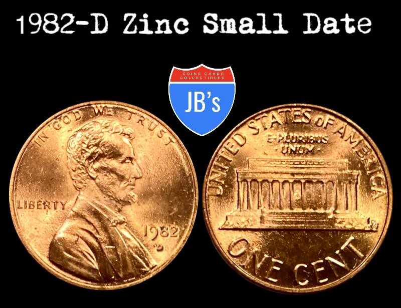 1982-D Lincoln Cent, Small Date Zinc, MS68RD, NGC - Liberty Coin