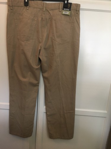 Weatherproof Classic 5 Pocket Straight Leg Fit Jeans Khaki Men's Size 38" x 30" - Picture 6 of 12