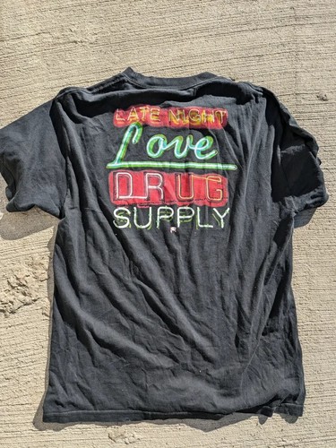 Vintage Dissizit spirit late night motel t-shirt Black Short Sleeve L size - Picture 2 of 5