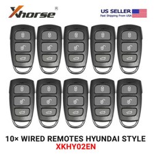 10x Xhorse Wired Universal Remote Key Hyundai Style 4 Button With Panic Xkhy04en