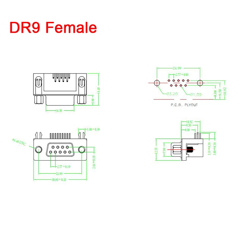 DR9/15/25Plug Socket Male/Female 9/15/25Pin D-SUB Assembly Solder Type Connector - Image 4 of 4