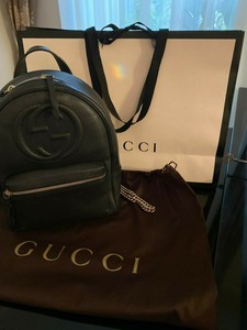 gucci women's black gg soho backpack