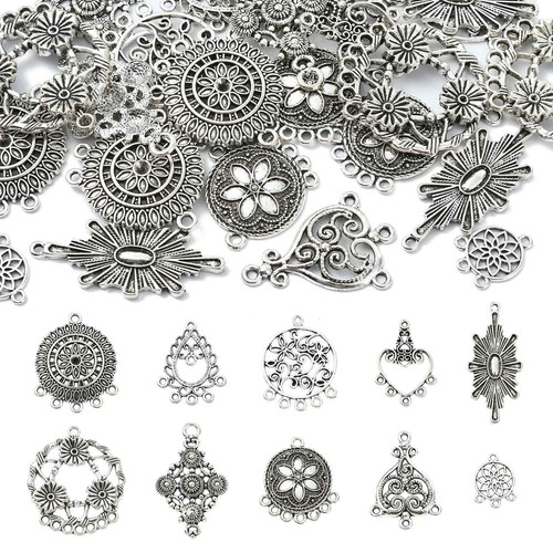 Slver Star Connector Charms Antqued Slver Fnsh 7x15mm Set - Etsy Slver Star Connector Charms Antqued Slver Fnsh 7x15mm Set - Etsy