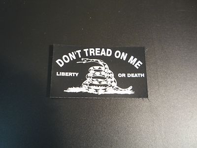 DONT TREAD ON ME WHITE ON MB solasX PATCH 3.5''X2'' 2nd w/ VELCRO  BRAND FASTENER