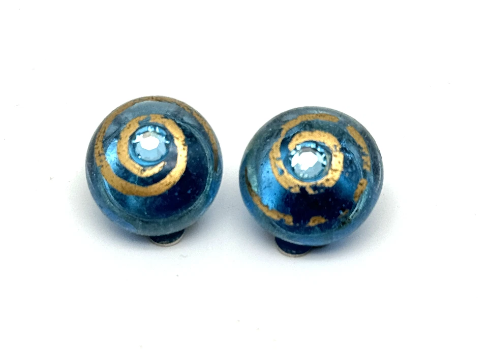 Stunning Vintage Murano Glass Clip-On Earrings Beautiful. - Image 4 of 4