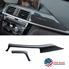2Pcs Center Dash Panel Trim For BMW 3 Series F30 F31 2012-2018 Carbon Fiber Look