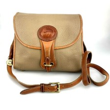 Dooney  Bourke Vintage Purse Satchel Crossbody Brown All Weather Leather USA