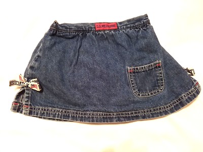 Polo Assn Skirt Infant Baby Girls Size 12 Months Denim