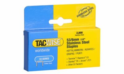 TACWISE Heftklammern 53/10  Edelstahl 2000 Stück Typ 53 für Handtacker rostfrei