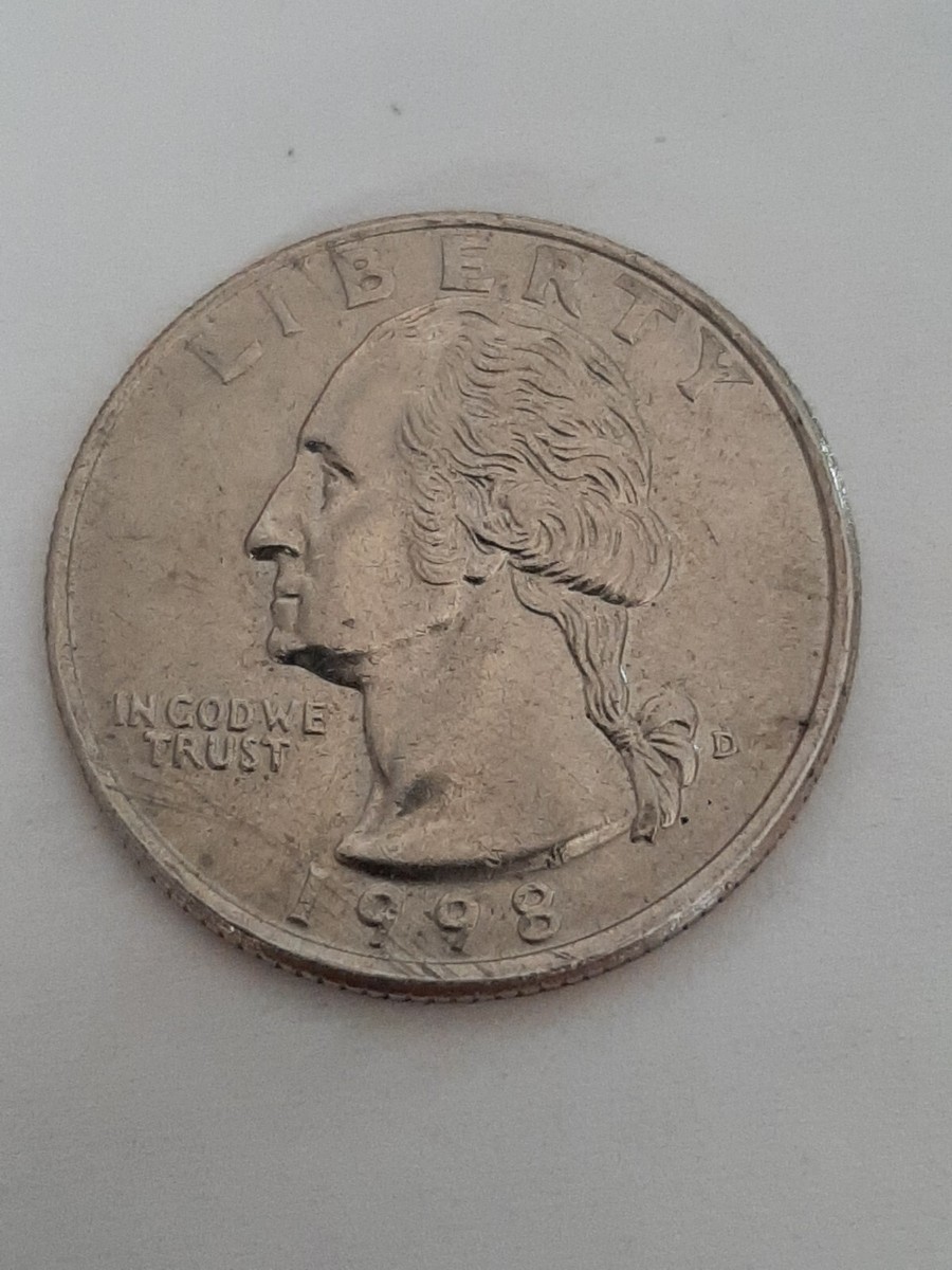 ちゃああ 1998-D Washington Quarter DDO/DDR Doubled Die Obverse/Reverse