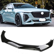 Front Lip Splitter Gloss Black For Cadillac Cts Cts-v Ct4 Ct5 Body Kit Spoiler