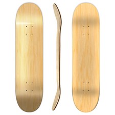 Yocaher Pro Natural Blank Skateboard Deck: 7....