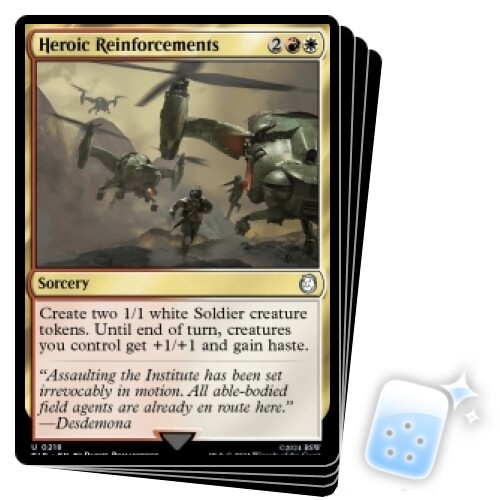 HEROIC REINFORCEMENTS X4 Universes Beyond: Fallout Magic MTG MINT CARD - Picture 1 of 1