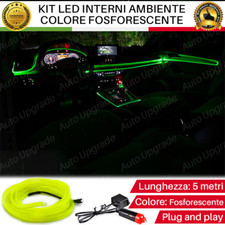 KIT LED INTERNI AMBIENTE FIBRA OTTICA VERDE FLUO 5 METRI PER LANCIA YPSILON Y