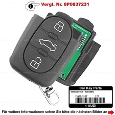 Auto Schlüssel Ersatz Fernbedienung für Audi A3 8P  8P0837231 ab Bj 2003