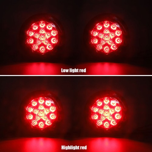 4" Round LED Tail Lights Stop Brake Indicator Reverse Truck Trailer Caravan Lamp - Picture 66 of 85