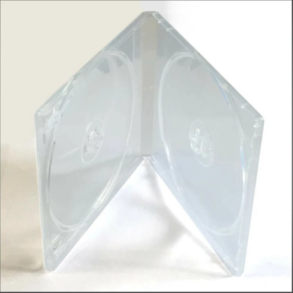 10 x Double Half Size DVD Clear 12mm Spine CD PP Case Clear Sleeve Booklet Clips - Image 2 of 4