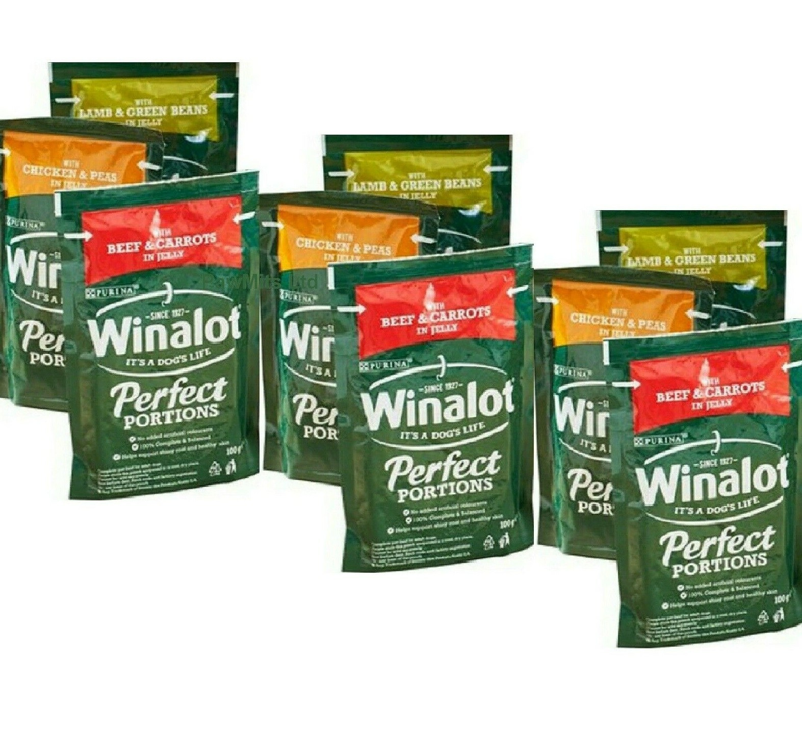 WINALOT MEATY CHUNKS JELLY POUCHES 100g (40 pack) Purina Dog Food