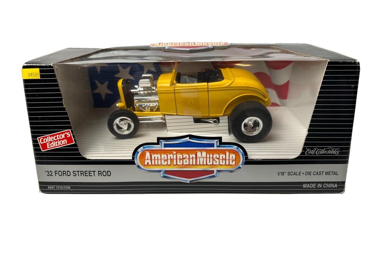 ERTL American Muscle YELLOW 1932 Ford Street Rod 1:18 scale Die