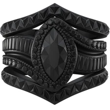 Rinfit Silicone Rings for Women - Marquise with 2 Stackable Rings