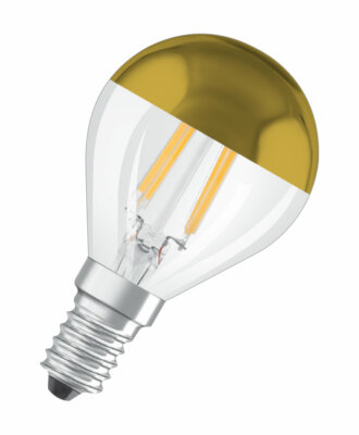 OSRAM Gold verspiegelt E14 LED Spiegellampe 4W P40 Filament klar warmweiss wie .