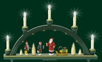 Schwibbogen Weihnachtsmann Elektrisch Erzgebirge Seiffen Lichterbogen NEU 01246