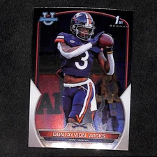 Dontayvion Wicks 2022 Bowman University Chrome #96 Virginia Cavaliers