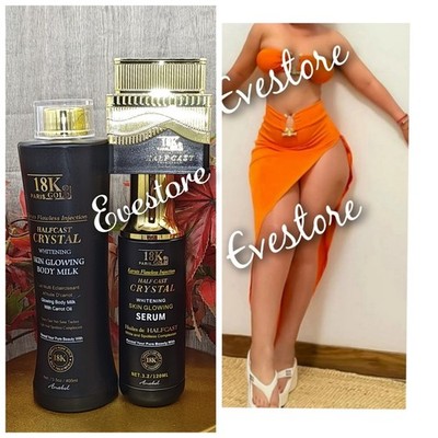 18k paris H-C  crystal blast skin whitenizer body milk, Serum And Serum (3pcs)