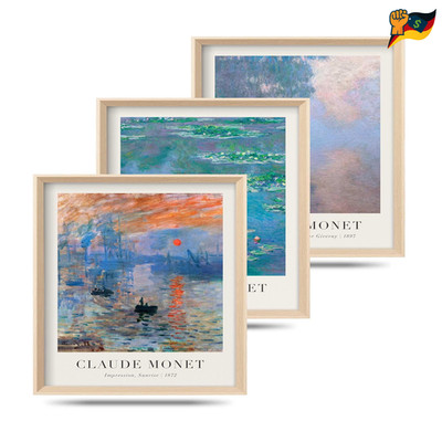 Claude Monet Wandbild 30x40cm Leinwanddruck Hochrahmen Klassisch