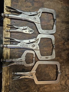 Lot Of 5 Vise grip Pliers Welders Pliers