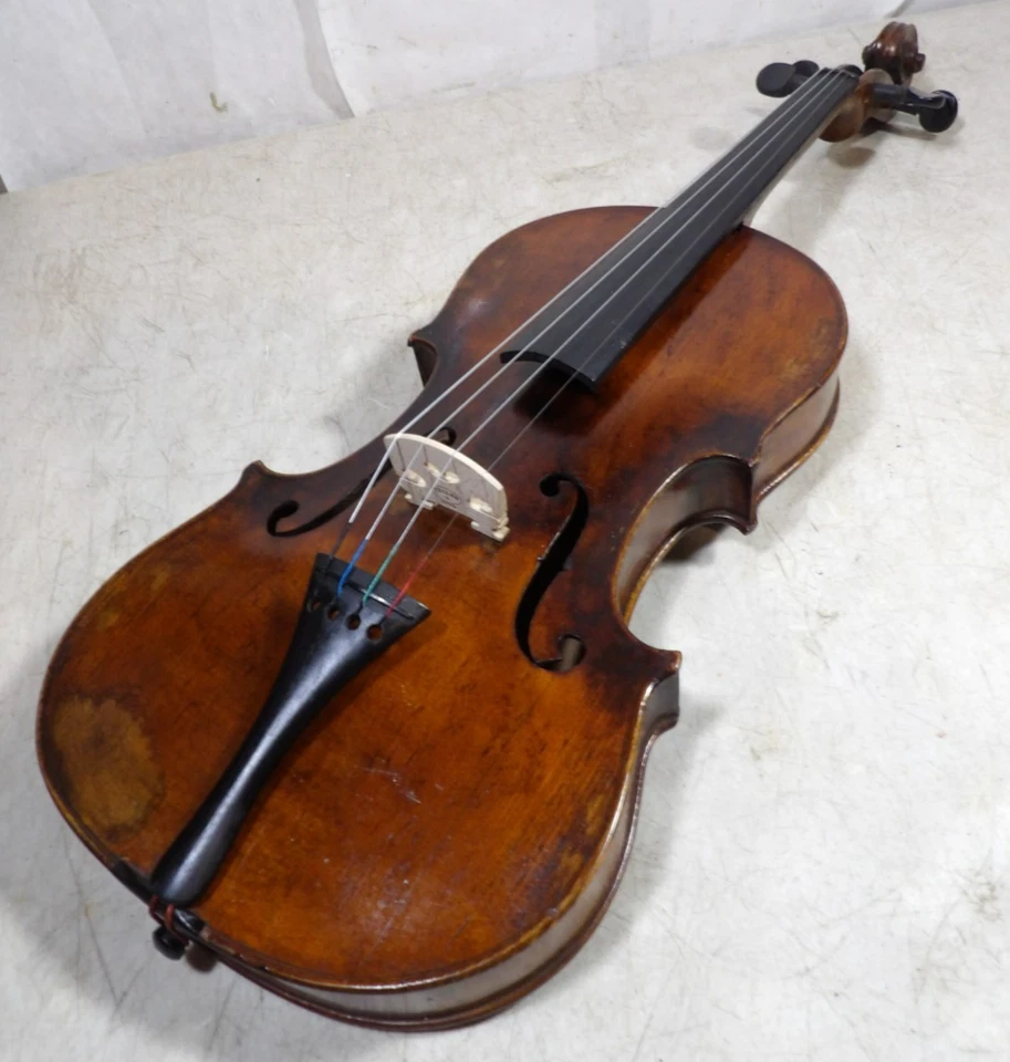 Antique Stradivarius Copy Violin Bruno Germany W/Case 4/4 Stradiuarius 1900s - Image 4 of 4