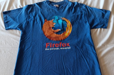 #ad #ad VINTAGE FIREFOX THE BROWSER RELOADED BLUE ORANGE FOX JERZEES TSHIRT SZ LG XLNT $45.00