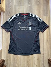 Adidas Liverpool FC 2011-12 Away Football Shirt Dark Grey Climacool V13870 XL