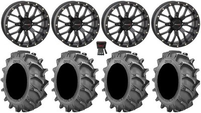 System 3 ST-3 Black 18'' Wheels 33x8 (4ply) BKT 171 Tires Can-Am Maverick X3
