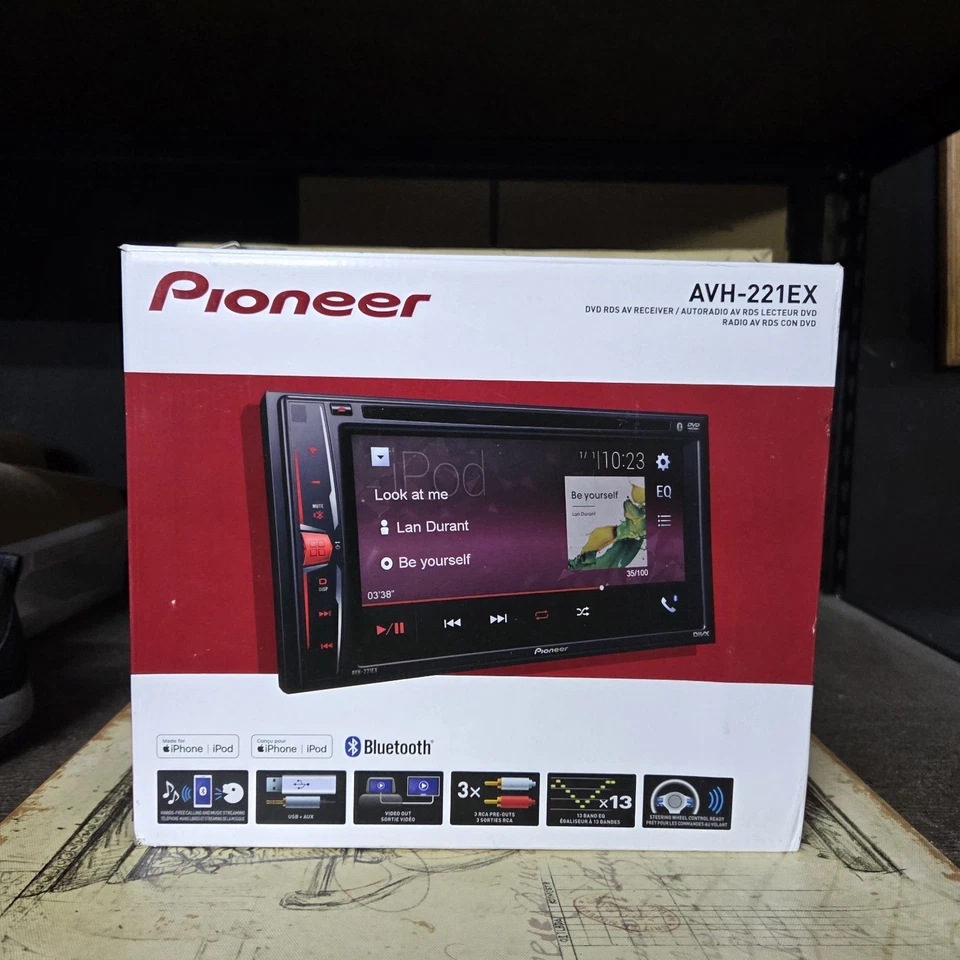 Pioneer AVH-221EX Bluetooth CD DVD Player iPhone Android USB MP3 Aux 6-Ch 6.2" - Image 4 of 4