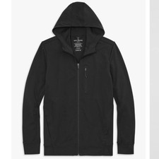 Sudadera con capucha MACK WELDON Atlas cremallera completa en negro verdadero resistente al agua talla XL para hombre
