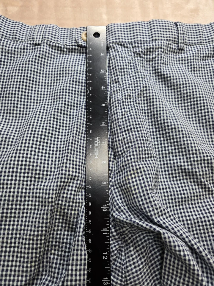 Peter Millar Mens Golf Shorts Size 34 Seersucker Cotton Blue White Country Club - Image 3 of 4