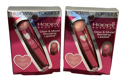 Physicians Formula Happy Booster Glow & Mood Boosting Lipstick I Love Rose, 2 PK