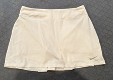 VGUC Nike Golf Skirt Skort Womens Medium White Performance Dri Fit Pleated Back