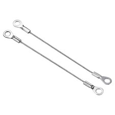6 St&uuml;ck Lanyard Kabel Edelstahl 1.5mmx10cm &Ouml;sen Ende Sicherheit Draht Seil