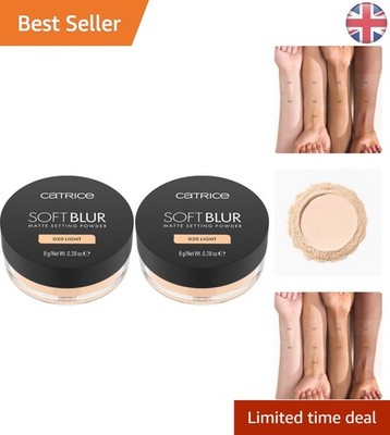 Soft Blur Matte Setting Powder - 020 Light, 2er Pack für makellose Haut